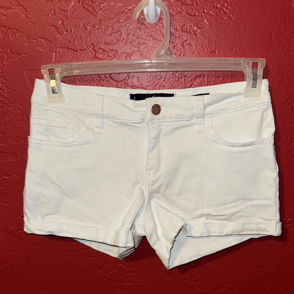 Hollister White Jean Shorts
